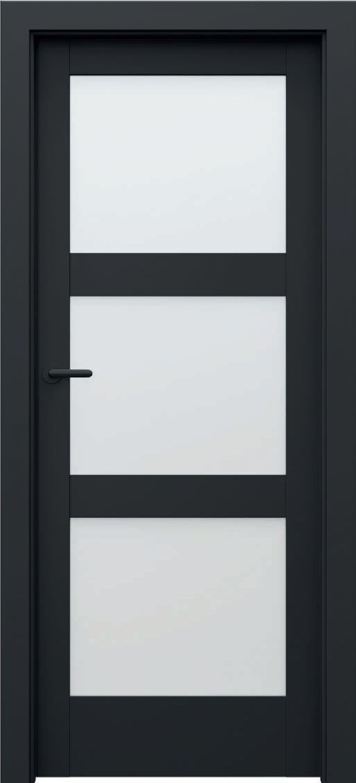 Porta Verte HOME N.3, Negru, mâner LUNA negru
